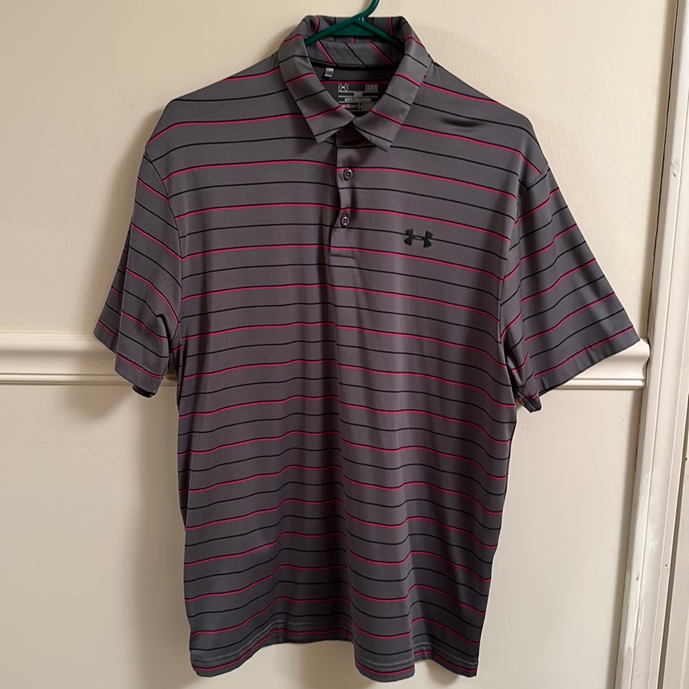 Men’s sz L Under Armour Men’s golf polo in good used condition